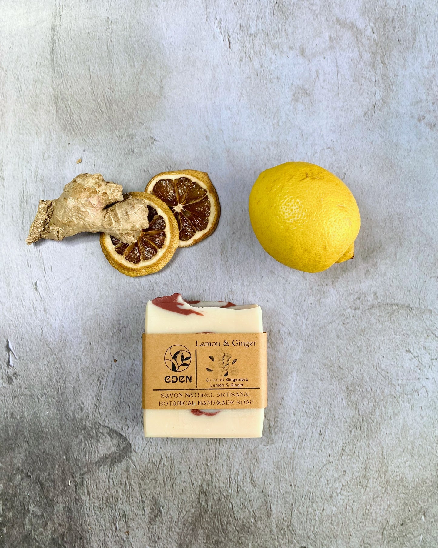 Citron et Gingembre - Barre de Savon Botanique